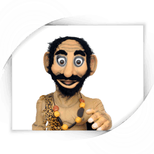 Caveman puppet